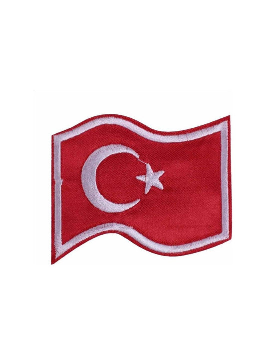 Aplike Ütü İle Yapışan Türk Bayrağı Dalgalı Arma 5x4 cm - UcuzaGeliyor