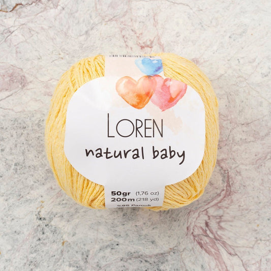 Loren Natural Baby Sarı El Örgü İpi - R086 - 33942 - UcuzaGeliyor