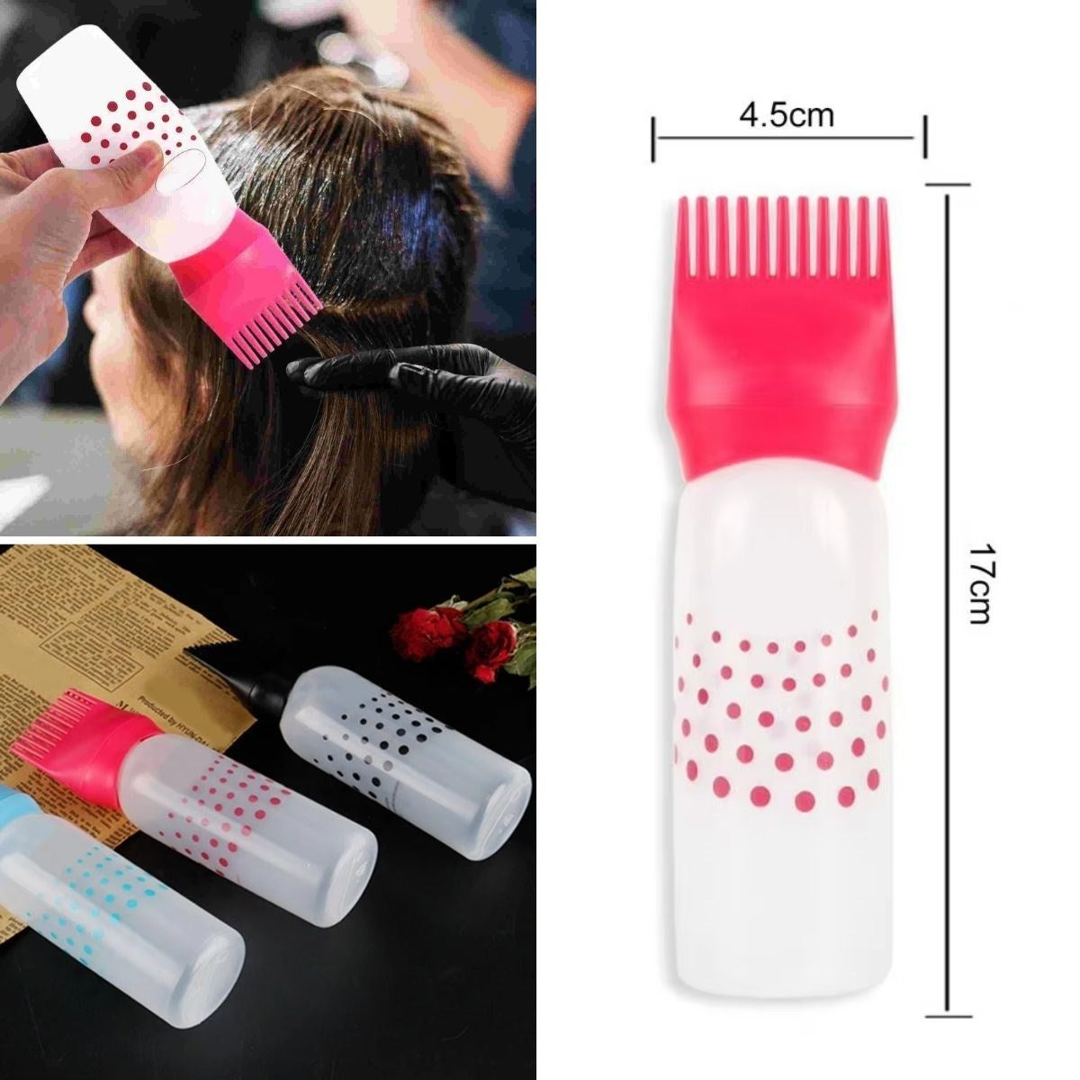 GENEL® Saç Boyama Aparatı Taraklı Saç Bakımı Krem Saç Yağı Uygulama Aparatı