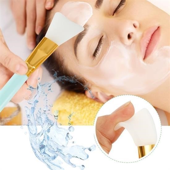 GENEL® 2li Silikon Temizlemesi Kolay Kullanılabilen Yüz Cilt Bakımı Maske Ve Krem Spatulası