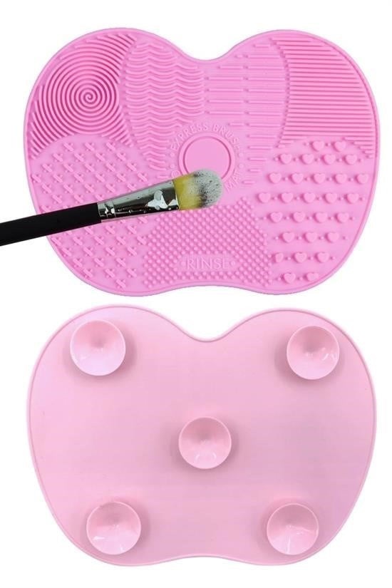 GENEL® Pratik Kolay Makyaj Fırçası Temizleme Matı Aparatı Aleti Küçük - UcuzaGeliyor