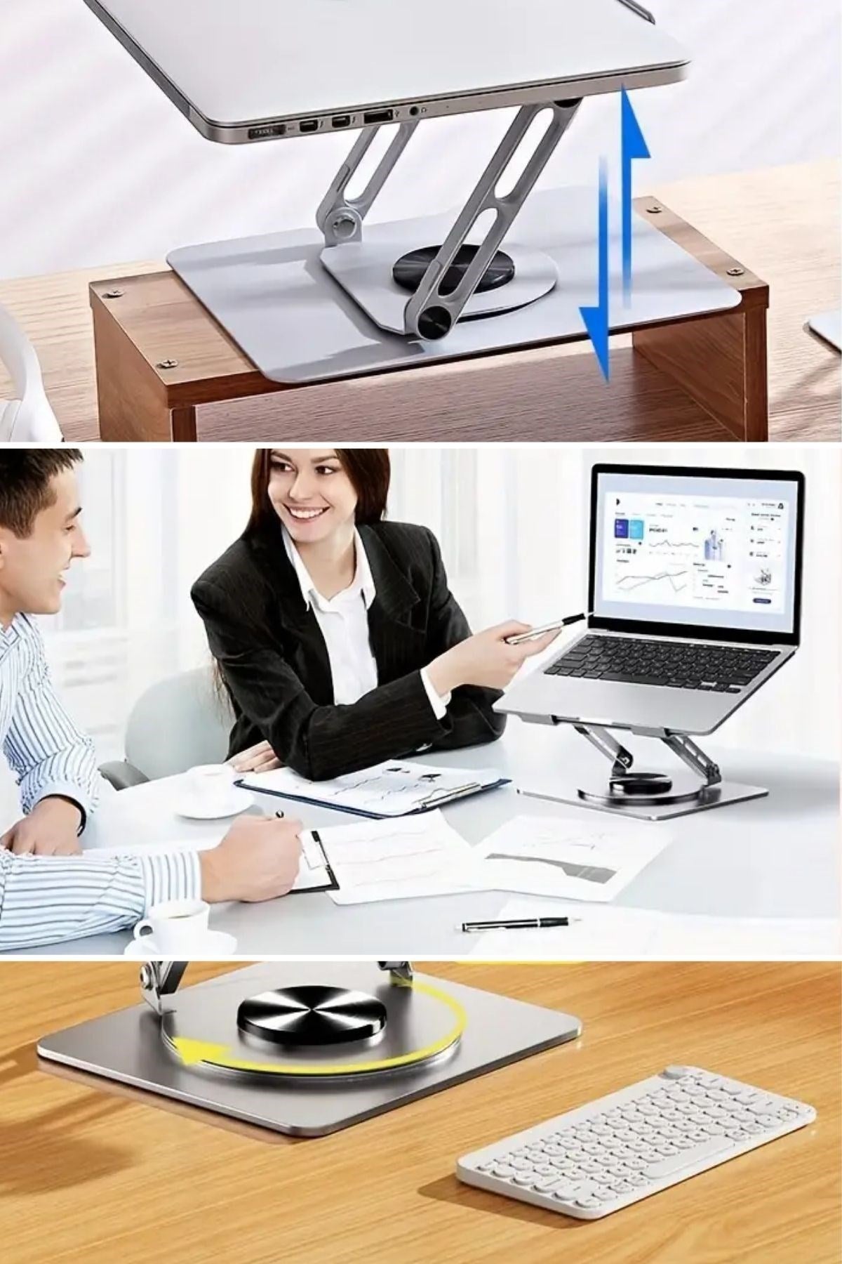 BUFFER® 360 Derece Dönebilen Hava Aldıran Laptop Standı