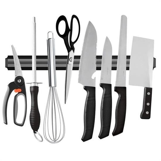 GENEL® Mıknatıslı Paslanmaz Duvar Bıçak Askısı Standı 55 Cm Aparat