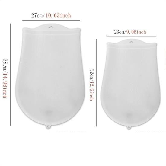 GENEL® Orta Hamur Torbası Silikon Şeffaf Hamur Yoğurma Torbası Ekmek Makarna Mantı  Hamuru Kolay Yo