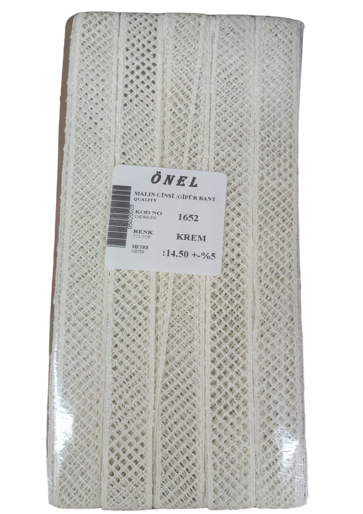 Dantel Polyester Güpür Bant Krem 14,50 Metre En 3 cm ON-1652-KR - UcuzaGeliyor