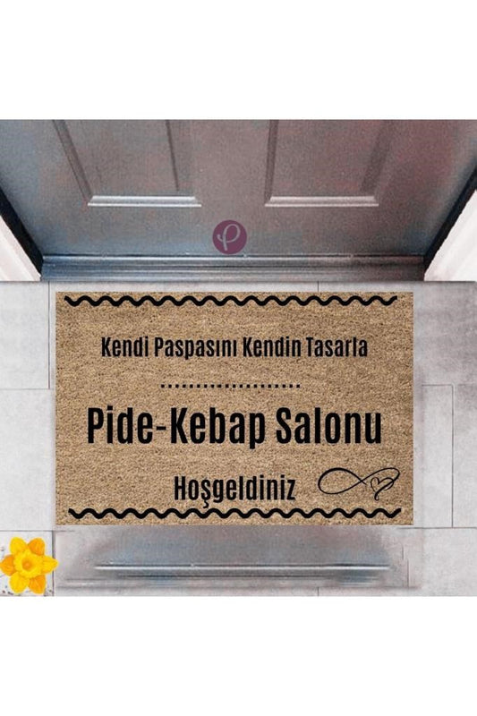 Kapı Önü Paspası Dekoratif Dijital Baskı Pide-Kebap Salonu P-2553 - UcuzaGeliyor