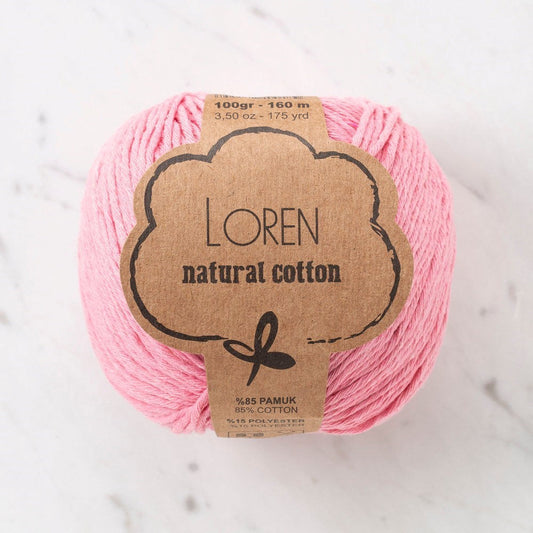 Loren Natural Cotton Pudra Pembesi El Örgü İpi - R100 - 33906 - UcuzaGeliyor