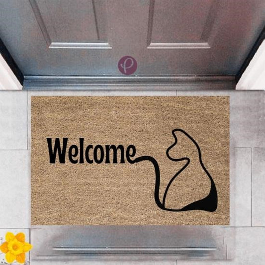 Kapı Önü Paspası Dekoratif Dijital Baskı Welcome P-2419 - UcuzaGeliyor