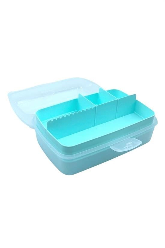 GENEL® 12 Bölmeli Çok Amaçlı Takı Toka Kutusu Dikiş Kutusu Kapaklı Organizer Kutusu Bölmeli Kutu