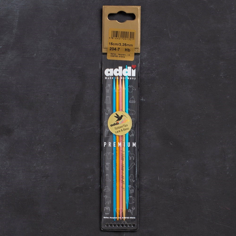 Addi Colibri 3,25mm 15cm Renkli Çorap Şişi - 204-7 - UcuzaGeliyor