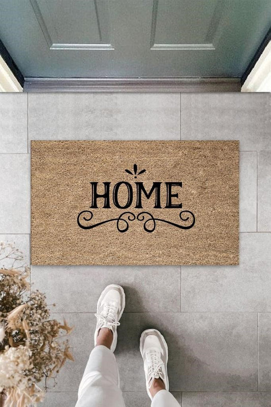 Bej Kapı Önü Paspası Home Desen  K-3308 - UcuzaGeliyor