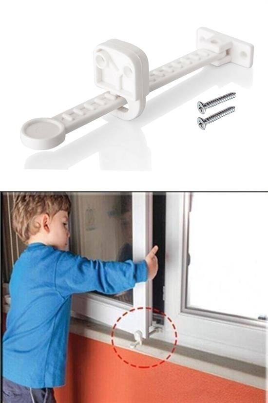 GENEL® Bebek Çocuk Evcil Hayvan Güvenlik Ayarlanabilir Koruyucu Pencere Havalandırma Kilidi