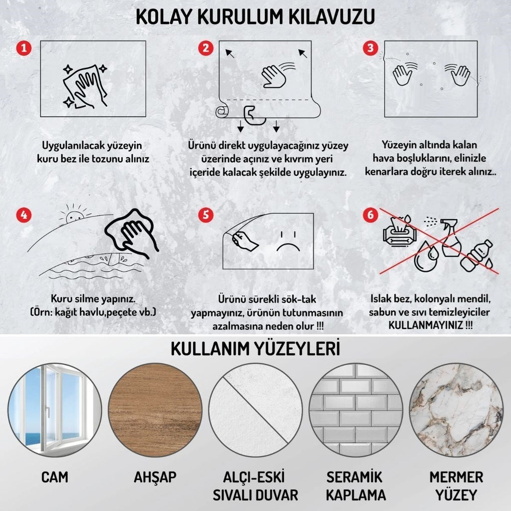 BUFFER® 70x70cm Statik İz Bırakmaz Kağıt Renkli Çarpım Tablosu