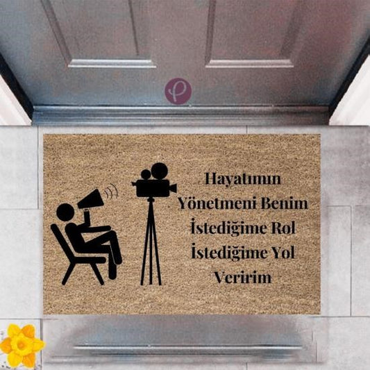 Kapı Önü Paspası Dekoratif Dijital Baskı Yönetmen P-2390 - UcuzaGeliyor