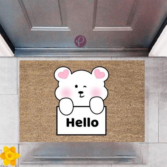Kapı Önü Paspası Dekoratif Dijital Baskı Hello P-2509 - UcuzaGeliyor