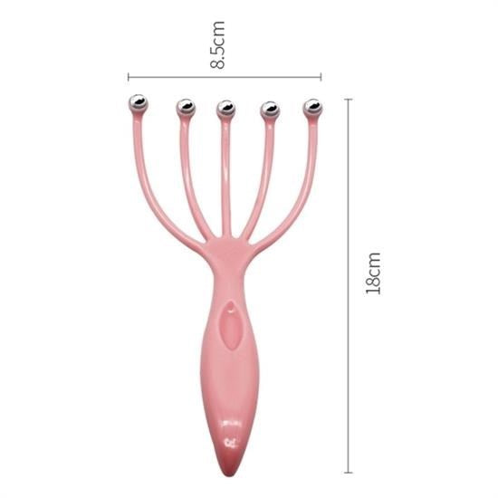 GENEL® Çok Fonksiyonlu 5 Uçlu Bilyeli Baş Boyun Bacak Kol Masaj Alet Rahatlatıcı Kafa Masaj Aparatı