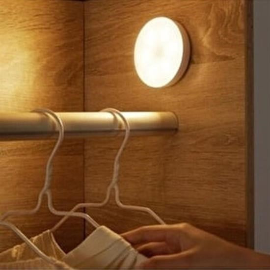 GENEL® Hareket Sensörlü Usb Şarjlı Spot Lamba Mıknatıslı ve Yapışkanlı Gün Işığı Renk Led