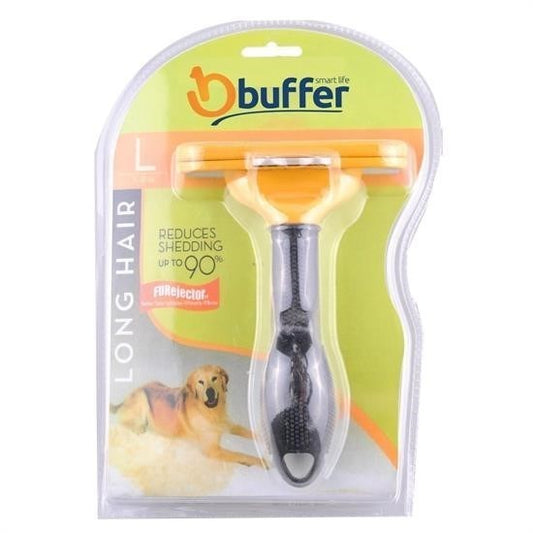 BUFFER® 23 KG Üzeri Uzun Tüylü Köpekler İçin Tüy Toplayıcı Ergonomik Tarak - UcuzaGeliyor