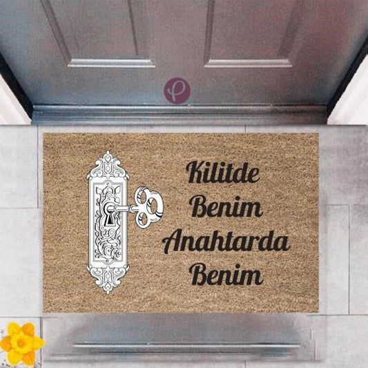 Kapı Önü Paspası Dekoratif Dijital Baskı Kilit P-2396 - UcuzaGeliyor