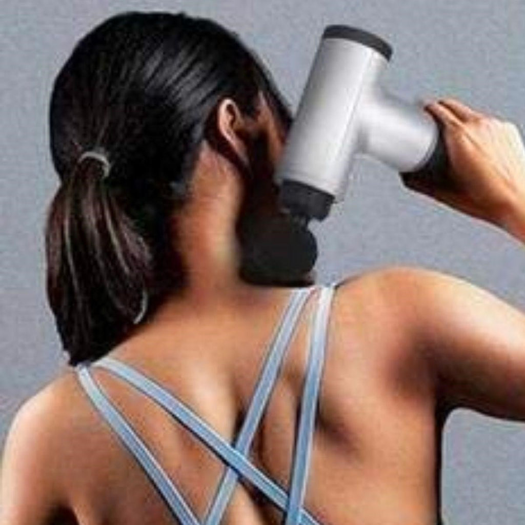 GENEL®  6 Farklı Seviyeli Titreşimli 4 Farklı Başlıklı Büyük Boy Masaj Tabancası