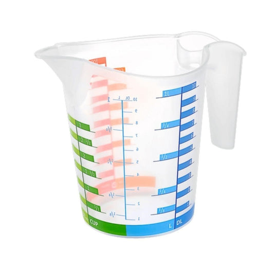 BUFFER® 500 ml Renkli Dereceli Sert Plastik Mutfak Ölçü Kabı - UcuzaGeliyor