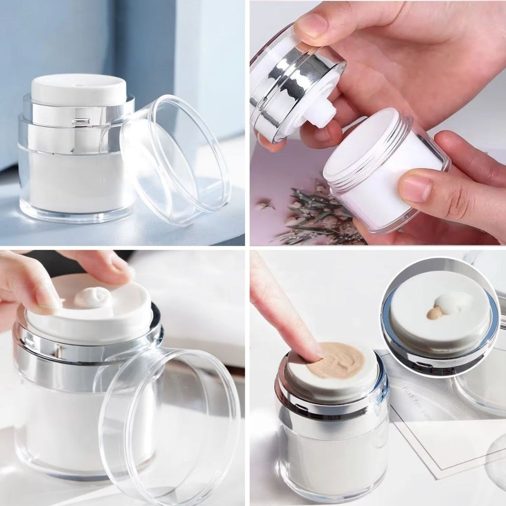 GENEL® Hava Pompalı Doldurulabilir Vakumlu Krem,Fondoten Sıvı Kozmetik Ürün Şişesi