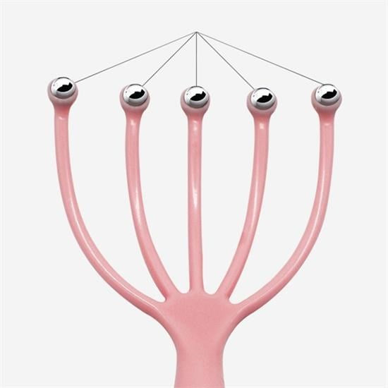 GENEL® Çok Fonksiyonlu 5 Uçlu Bilyeli Baş Boyun Bacak Kol Masaj Alet Rahatlatıcı Kafa Masaj Aparatı