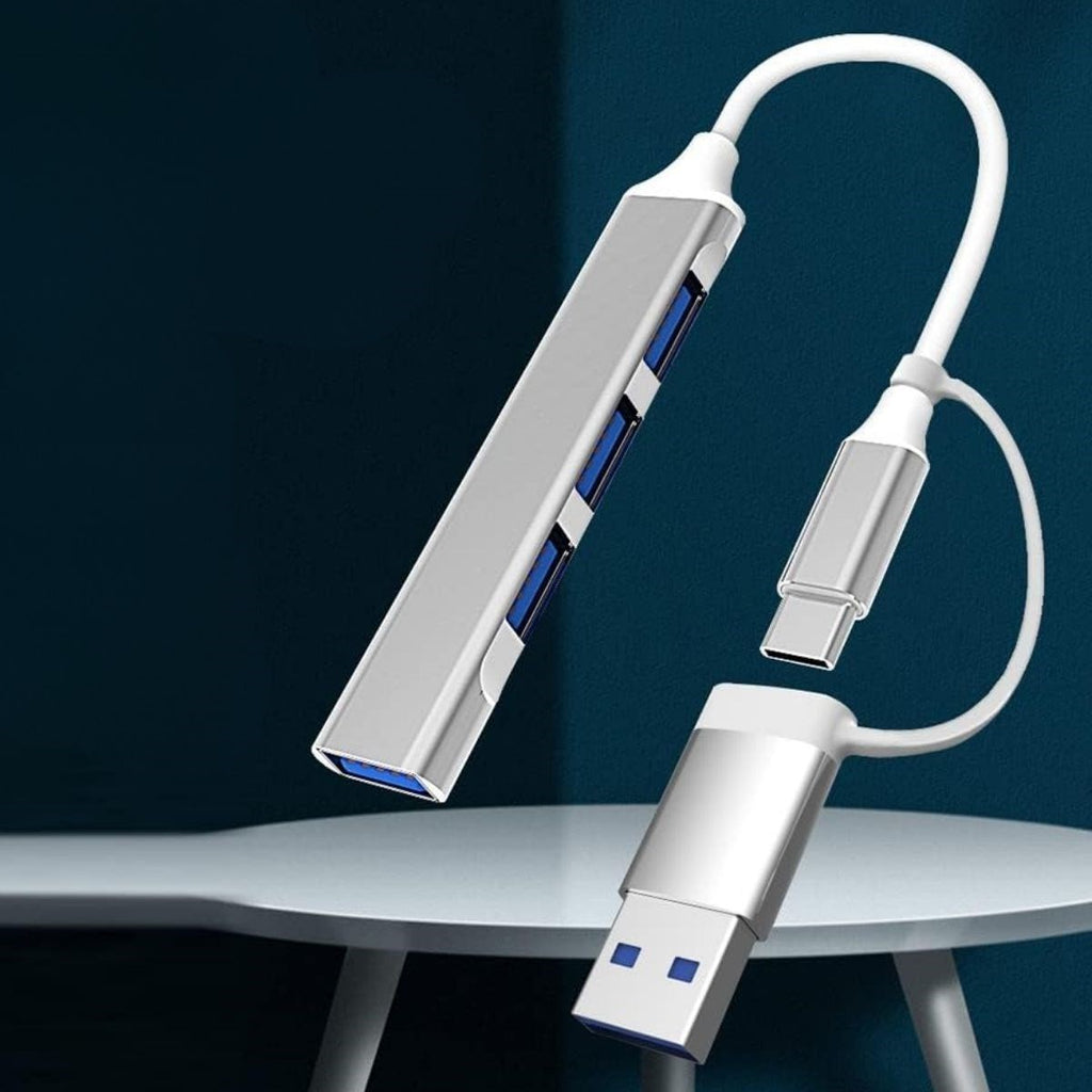 BUFFER® 4 Port'lu Bağlantı İstasyonu Ultra İnce USB Bölücü TYPE-C tipi Çoklu Arayüz Adaptörü Multi Usb Çoklayıcı