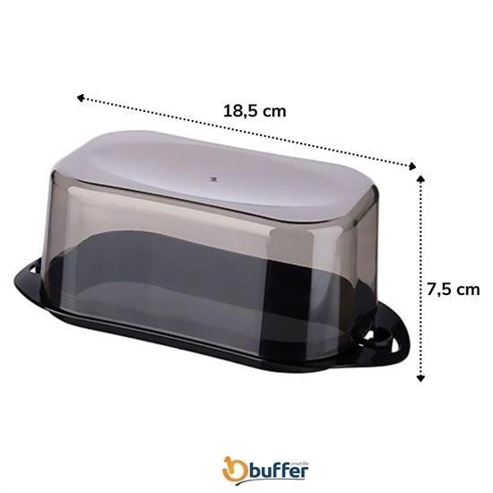 GENEL® Kilitli Plastik Kapaklı Kahvaltılık Tereyağlık Peynirlik Erzak Saklama Kabı Ap-9428