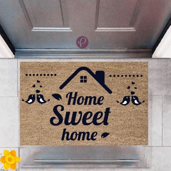 Kapı Önü Paspası Dekoratif Dijital Baskı Home Sweet Home P-2442 - UcuzaGeliyor