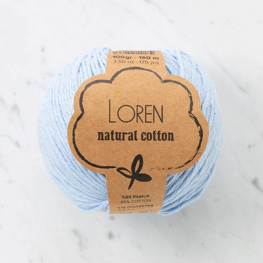 Loren Natural Cotton Bebe Mavi El Örgü İpi - R090 - 33921 - UcuzaGeliyor