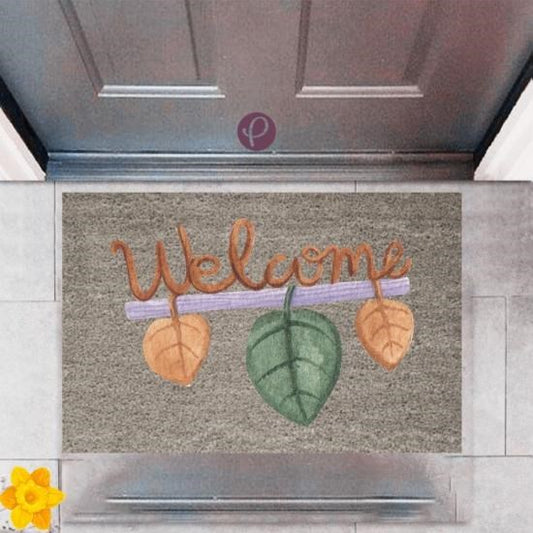 Kapı Önü Paspası Dekoratif Dijital Baskı Welcome P-2353 - UcuzaGeliyor