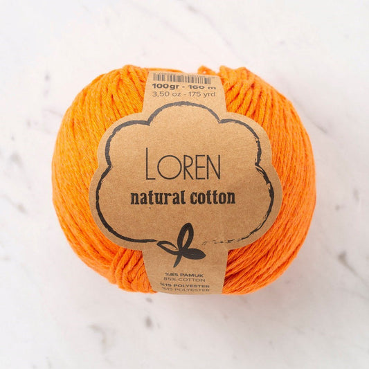 Loren Natural Cotton Koyu Turuncu El Örgü İpi - R096 - 33917 - UcuzaGeliyor