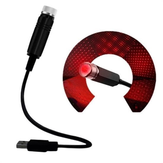 BUFFER® Kırmızı Ayak Altı Tavan Led Araç içi Aydınlatma Oto Araba İç Disko Ayarlanır USB Lamba Işık - UcuzaGeliyor