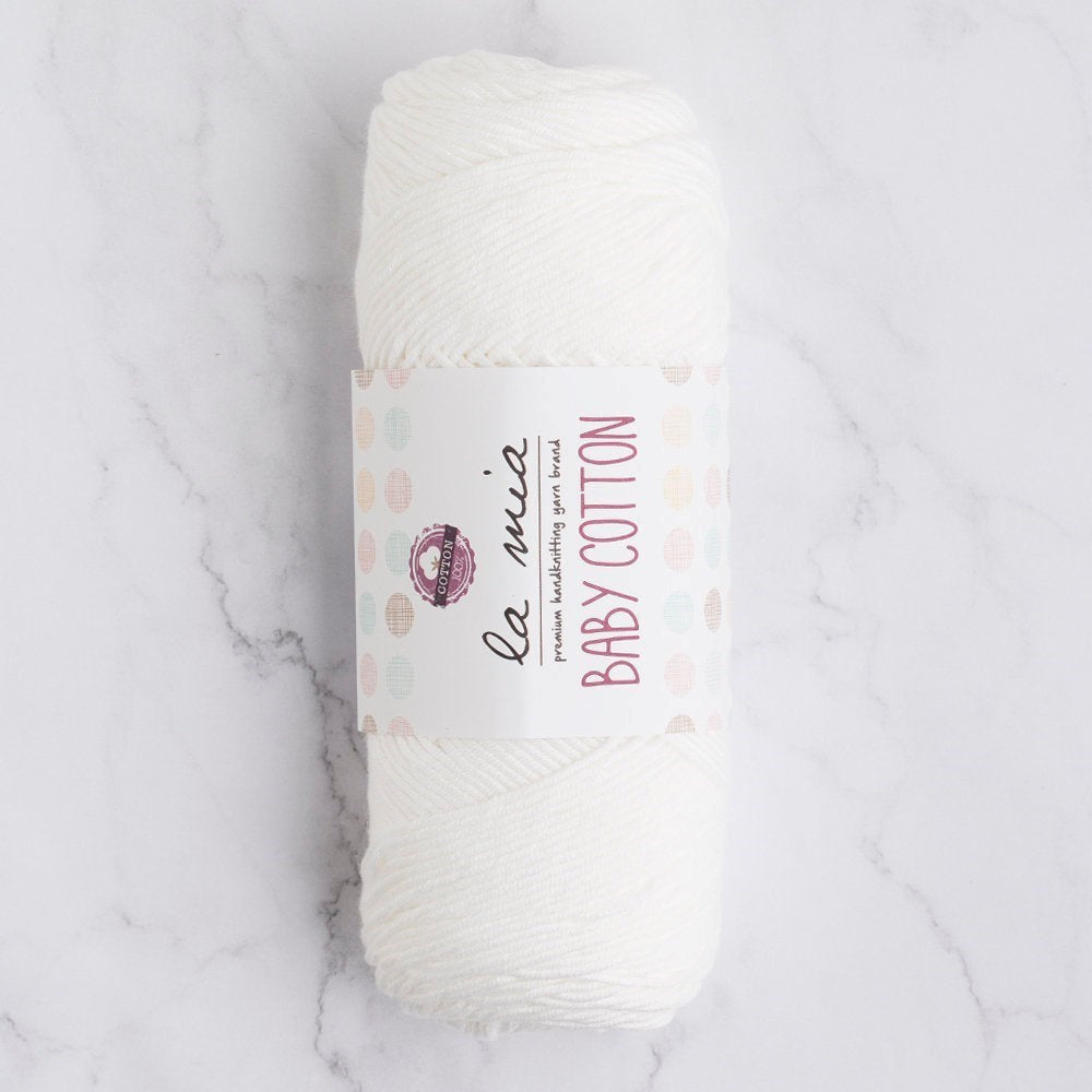 La Mia Baby Cotton Beyaz El Örgü İpi - L001 - 33628 - UcuzaGeliyor