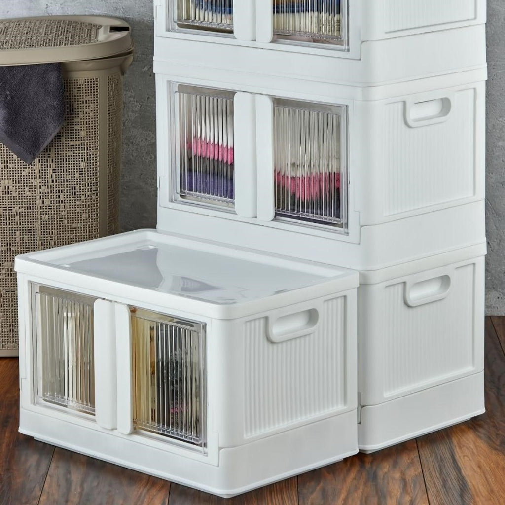 GENEL® Tek Katlı (1 Ünite) Üst Üste Eklenebilir Demonte Mutfak ve Banyo Düzenleyici Raf-Beyaz