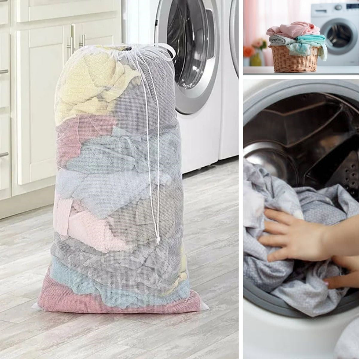 BUFFER® Büyük Boy File Çamaşır Torbası 80x100 cm | Hassas Yıkama Filesi | Yorgan, Perde, Nevresim Yıkama Torbası