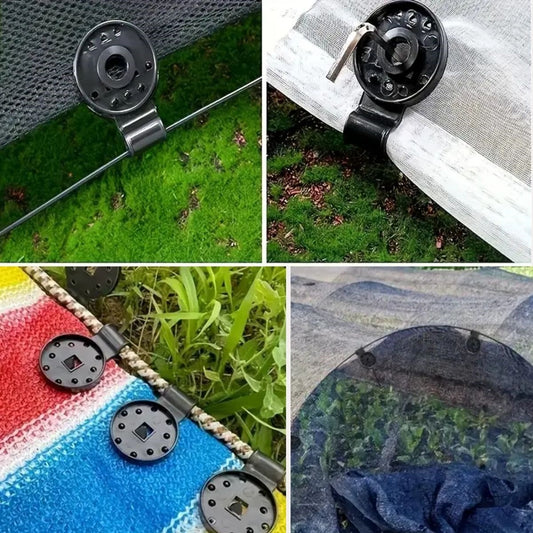 BUFFER® 10 Adet Güneşlik Filesi Sabitleme Klipsleri, Gölgelik Bezi ve Brandalar İçin Dayanıklı Plastik Kelepçe Kancaları - UcuzaGeliyor