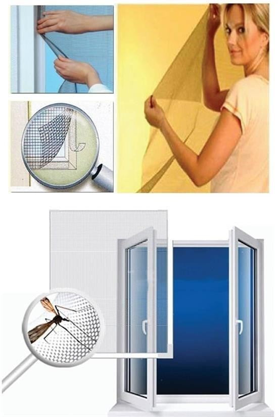 BUFFER® Tüm Cam Pencere Kapılara Uyumlu Tek Kanat Pencere Sinekliği