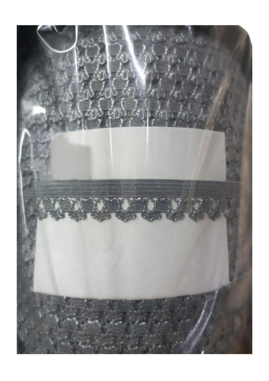 Çamaşır Lastiği Dantelli 1 cm 75 Metre 1 Top Gri - UcuzaGeliyor