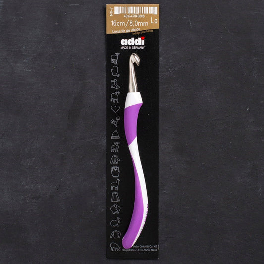 Addi Swing 8mm 16cm Mor Ergonomik Yün Tığ - 140-7 - UcuzaGeliyor