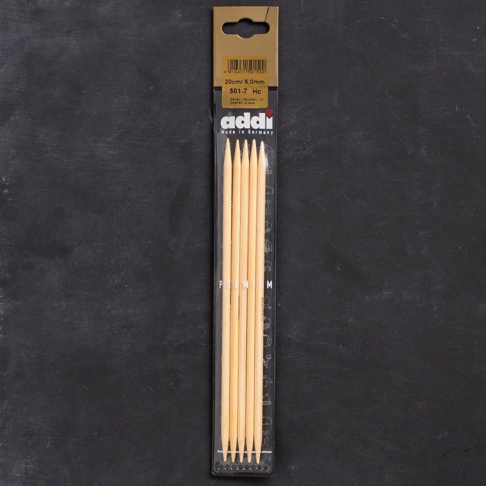 Addi Bambus 5mm 20cm Bambu Çorap Şişi - 501-7 - UcuzaGeliyor