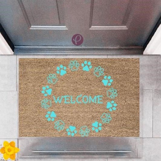 Kapı Önü Paspası Dekoratif Dijital Baskı Welcome P-2468 - UcuzaGeliyor