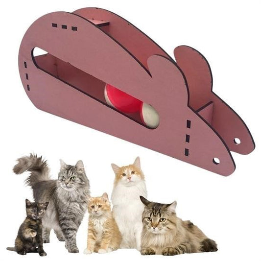 BUFFER®  Fare Kedi Oyunu Ahşap 2 Toplu Kedi Oyuncağı Tahta Kedi Oyunu Tahta Fare Ve Toplu Oyuncak - UcuzaGeliyor