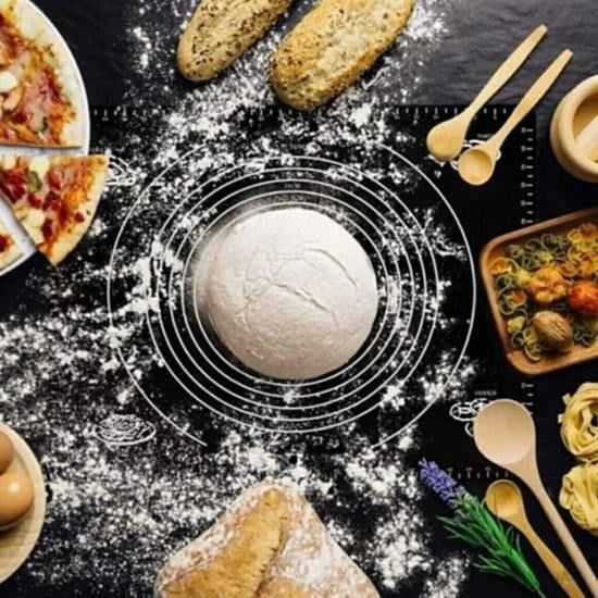 GENEL® Silikon Çok Amaçlı Geniş Hamur Matı Hamur Açma Matı 40*50 cm