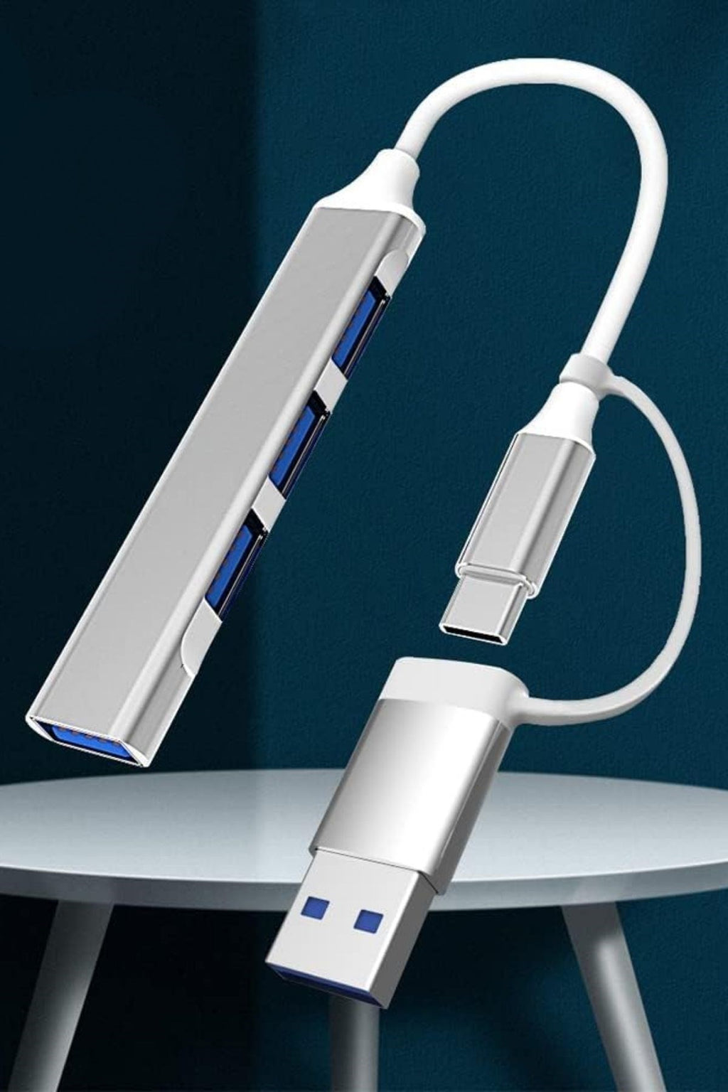 BUFFER® 4 Port'lu Bağlantı İstasyonu Ultra İnce USB Bölücü TYPE-C tipi Çoklu Arayüz Adaptörü Multi Usb Çoklayıcı