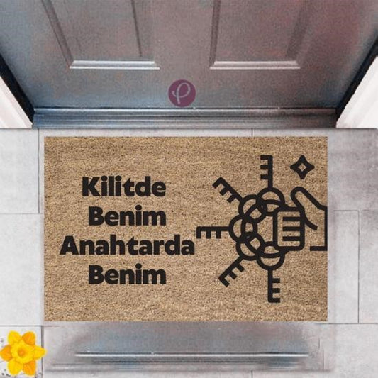 Kapı Önü Paspası Dekoratif Dijital Baskı Kilit P-2397 - UcuzaGeliyor