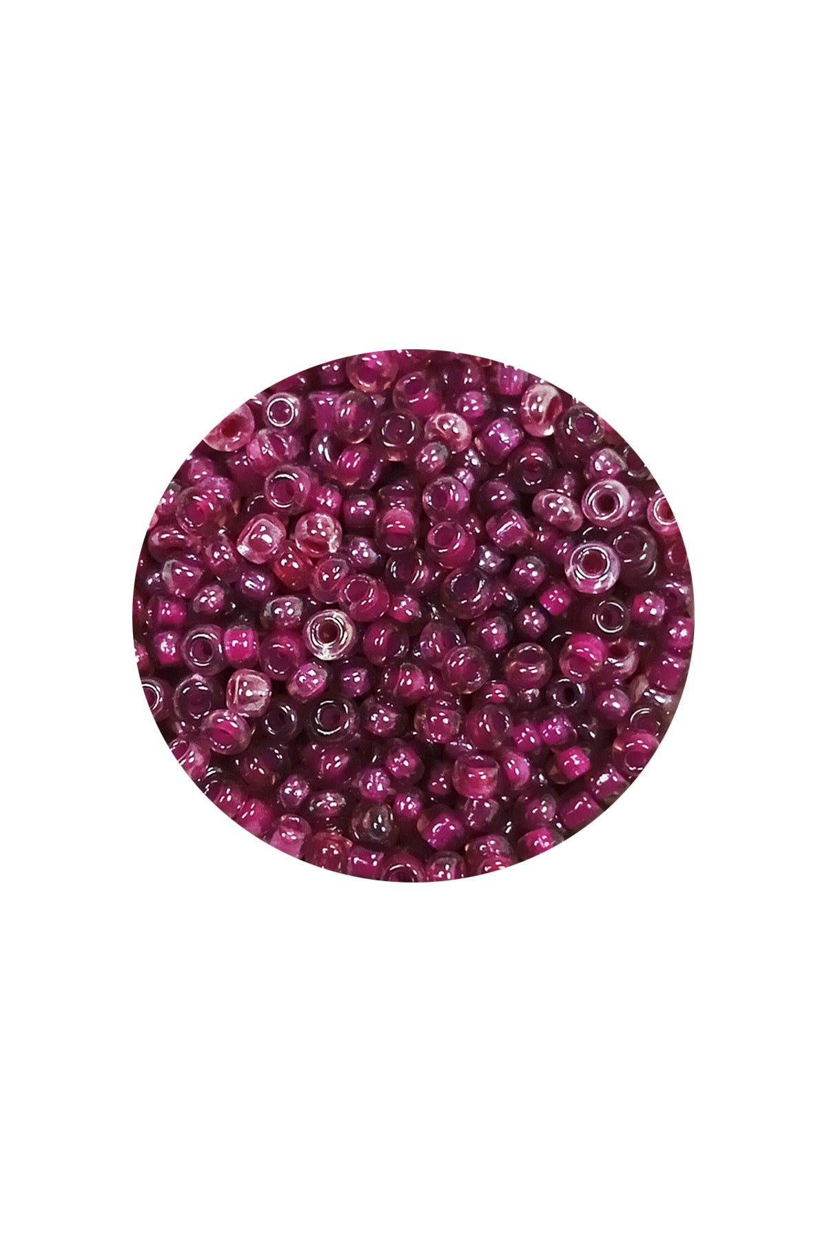 Dökme Cam Kum Boncuk (11/0) 2 mm - 20 Gram -  Mor - BNC005