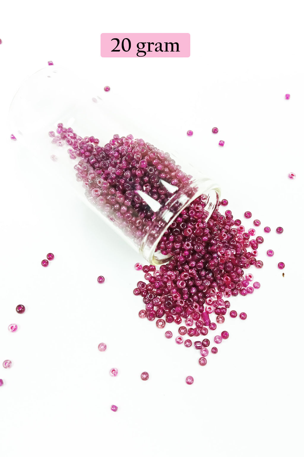 Dökme Cam Kum Boncuk (11/0) 2 mm - 20 Gram -  Mor - BNC005