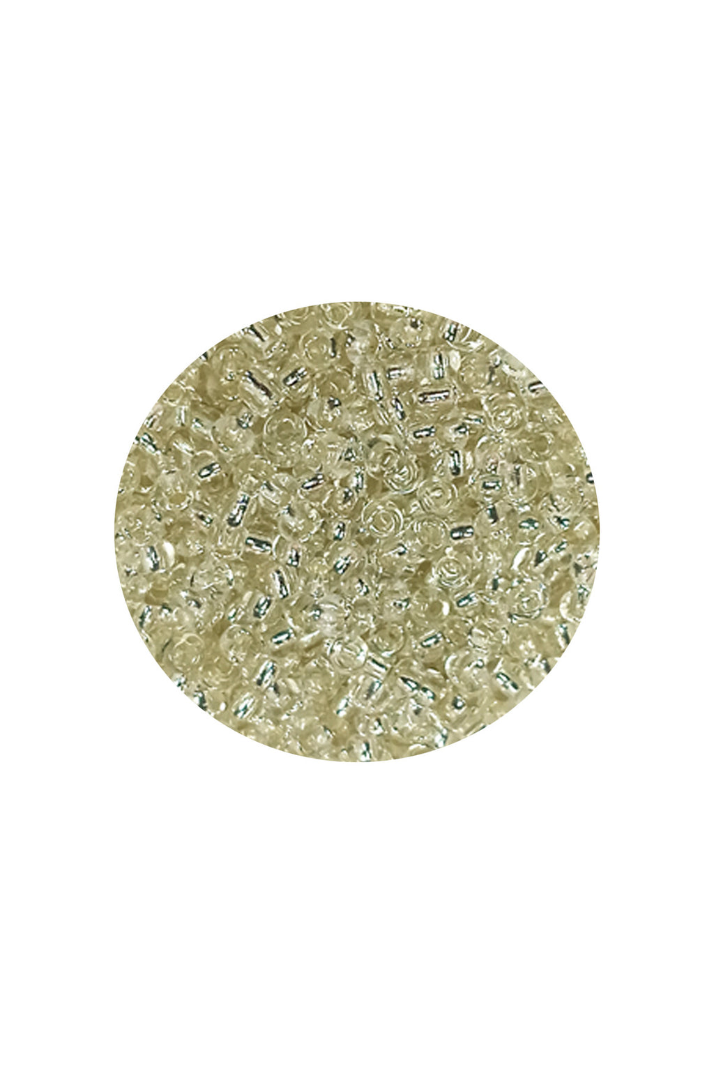 Dökme Cam Kum Boncuk (11/0) 2 mm - 20 Gram -  Şeffaf Beyaz - BNC018